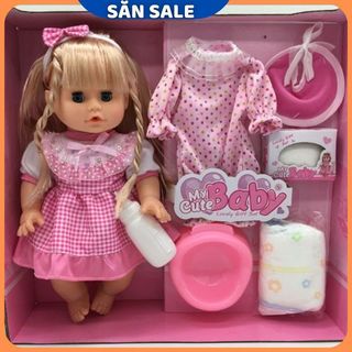 Búp Bê Em Bé Đáng Yêu Biết Cười ,Nói Tặng Phụ Kiện Kèm Theo