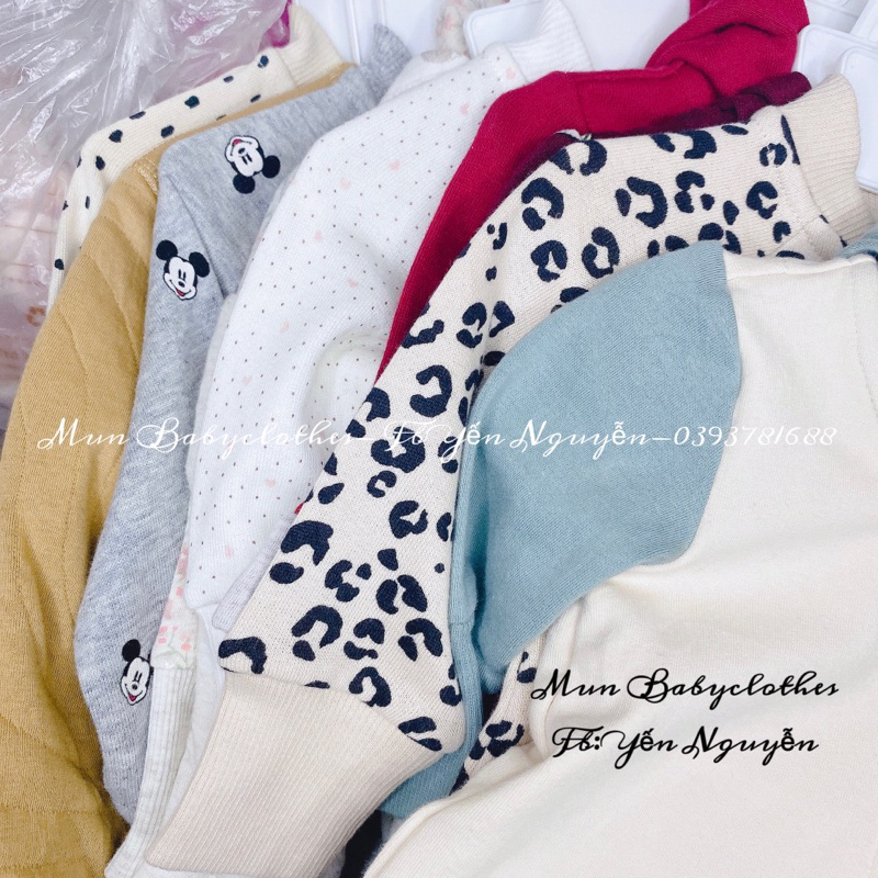 Sleep nỉ kéo khoá H.M dư xịn cho bé / Body nỉ có khoá kéo xuất dư H.M cho bé