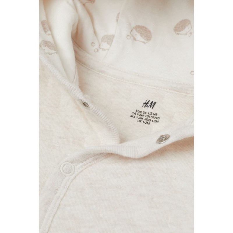 Sleep nỉ kéo khoá H.M dư xịn cho bé / Body nỉ có khoá kéo xuất dư H.M cho bé