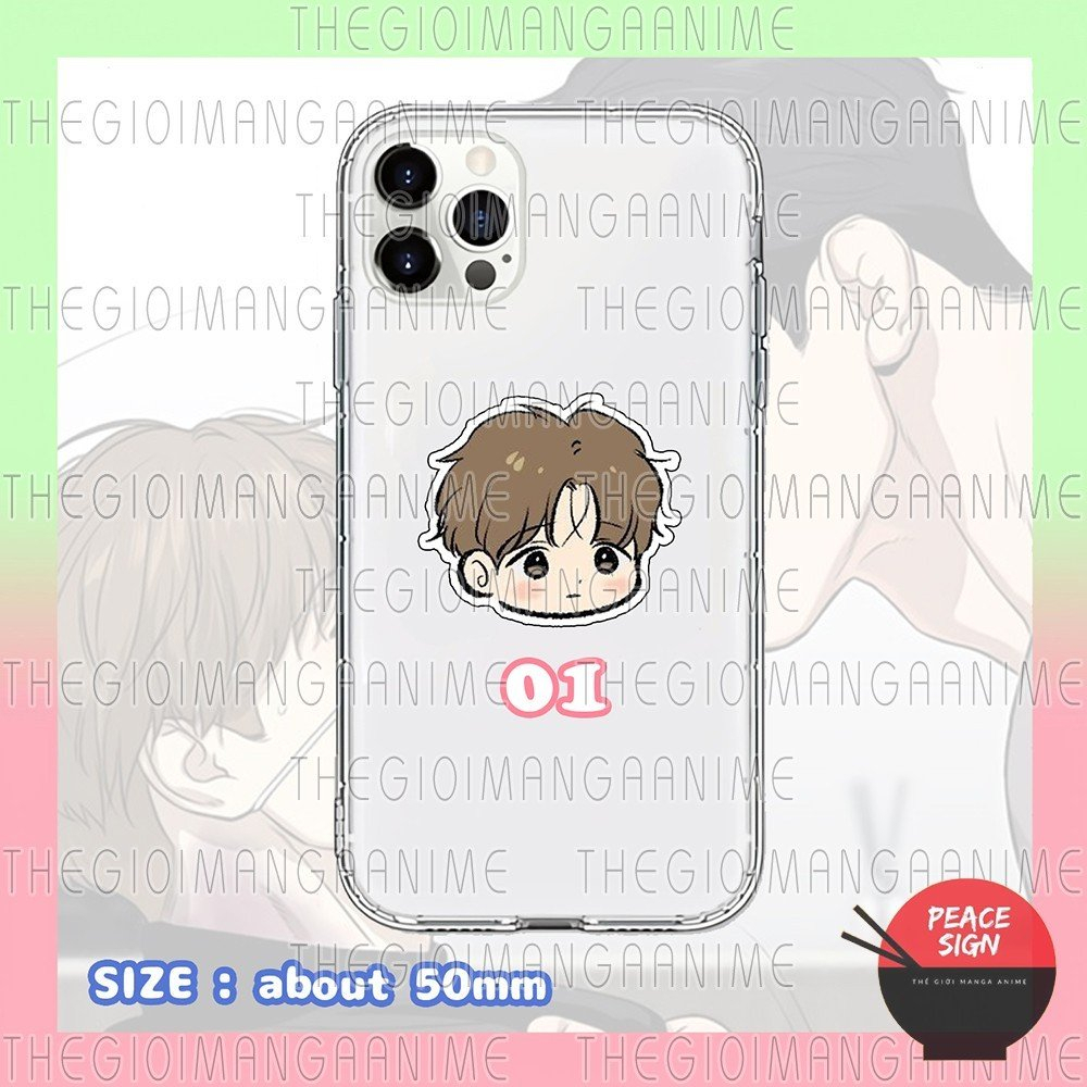 Giá đỡ và dây treo điện thoại in hình manhua NGƯỜI TÌNH CỦA JINX chibi BL mica acrylic phone grip griptok móc khóa