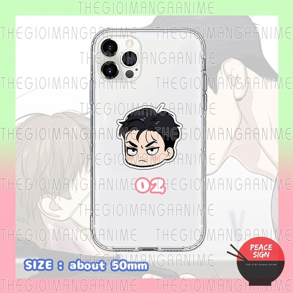 Giá đỡ và dây treo điện thoại in hình manhua NGƯỜI TÌNH CỦA JINX chibi BL mica acrylic phone grip griptok móc khóa