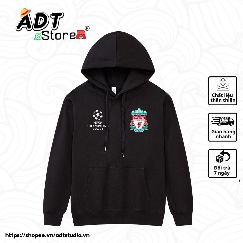 MẪU Áo hoodie Liverpool vải nỉ bông form rộng - Áo khoác nỉ có mũ nam nữ in logo