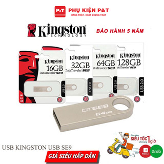 Usb kingston se9 64gb/32gb/16gb/8gb/4gb/2gb - usb 2.0, chống nước, bảo hành 5 năm lỗi 1 đổi 1