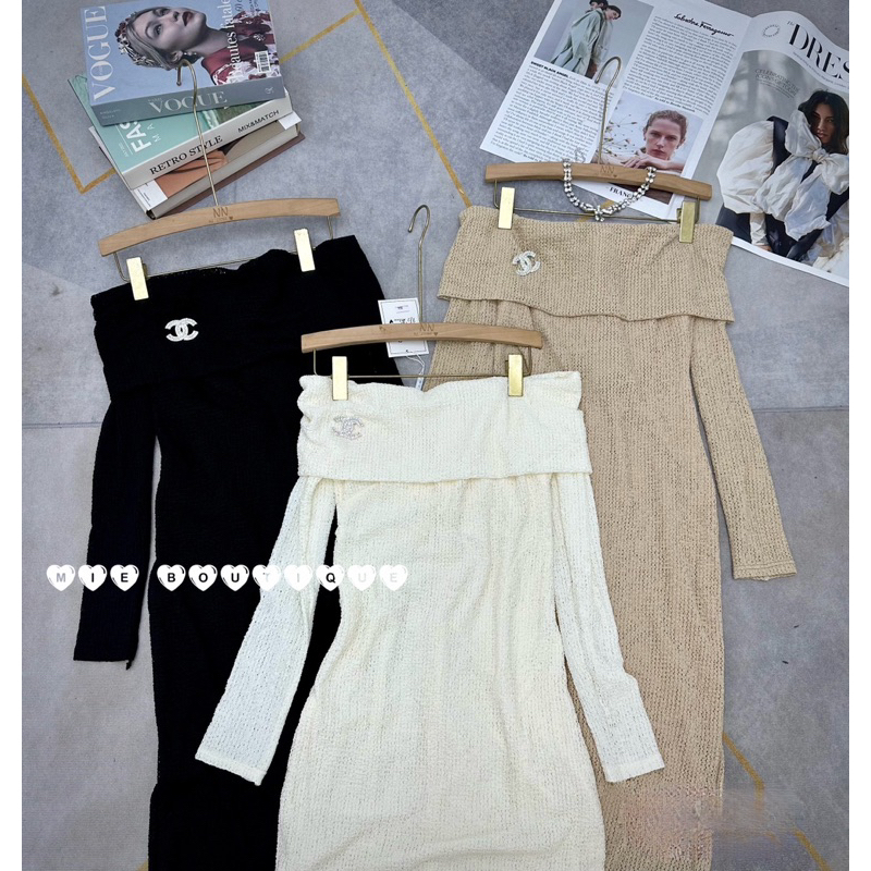 Đầm Ren Body Trễ Vai Dáng Dài Kèm Tag Đá Đính Váy Mặc Đi Tiệc Đi Chơi Sang Chảnh