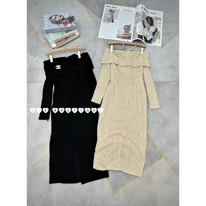 Đầm Ren Body Trễ Vai Dáng Dài Kèm Tag Đá Đính Váy Mặc Đi Tiệc Đi Chơi Sang Chảnh