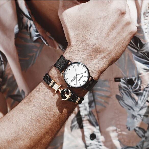 Đồng Hồ Nam Chính Hãng BINBOND TD1 Dây Thép Lưới Cao Cấp Thời Trang Doanh Nhân Có Lịch Ngày Đẹp Giá Rẻ