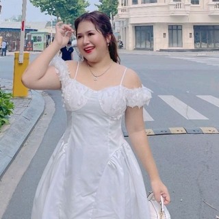 [Hình thật] Đầm big size phối hoa từ 55kg-90kg (bigsize, to, lớn, béo, mập, size lớn, bự)