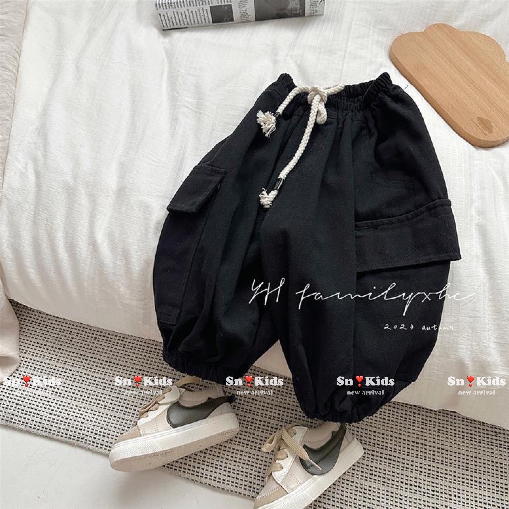 Quần dài bé trai , quần kaki túi hộp bo gấu sành điệu cho bé trai 10-30kg