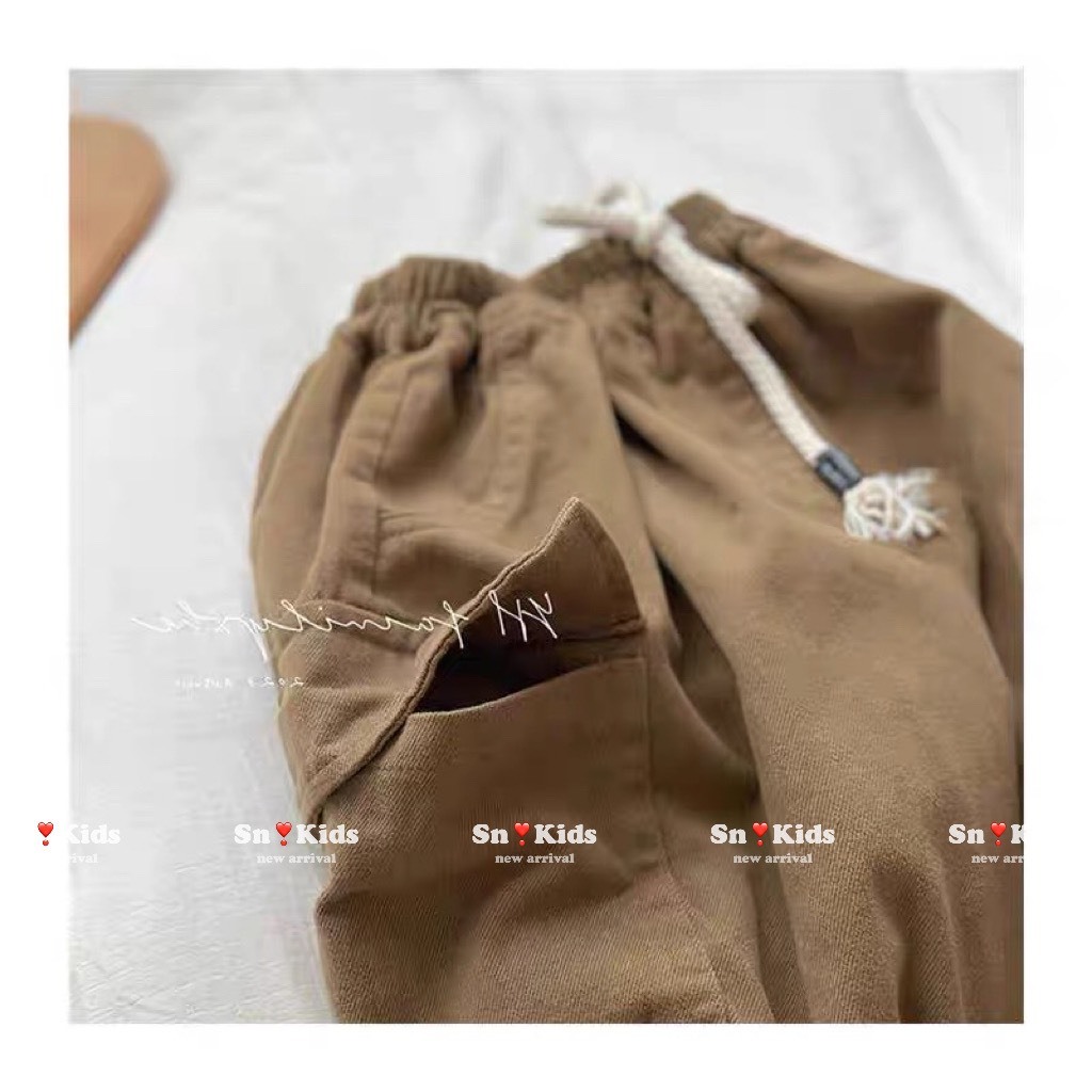 Quần dài bé trai , quần kaki túi hộp bo gấu sành điệu cho bé trai 10-30kg