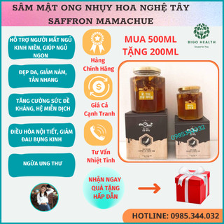 Hồng Sâm saffron Mật Ong Mamachue. Đẹp da. Giúp ngủ ngon. Tăng sức đề kháng. Tăng Cường Trí Nhớ