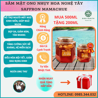 (1 hũ 500ml) Sâm Mật Ong Saffron Mamachue Tặng 1 hũ 200ml. Hỗ trợ Gan thận. Cân Bằng Giấc Ngủ