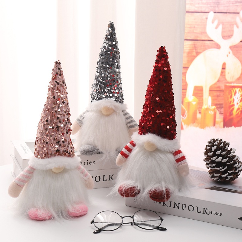 Ông Già Noel Tí Nị Ngộ Nghĩnh Có Đèn Phát Sáng DB03 Phụ Kiện Decor Trang Trí Noel Giáng Sinh