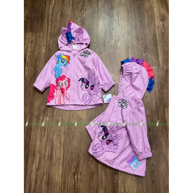 AK2352 Áo khoác gió BG Disney dư xịn hình Pony dáng dài (2y-16y)