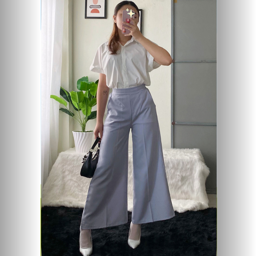Quần ống loe lưng thun,Quần tây ỒNG LOE  lưng thun sang trọng