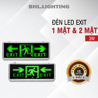 Đèn Exit 1 mặt và 2 mặt, đèn lối thoát hiểm đủ hướng 3W