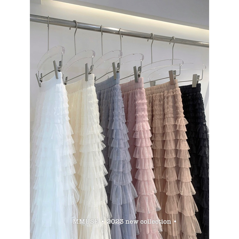 Chân váy xoè tầng lưới hottrend - loại 1 tùng xoè tầng rộng siêu đẹp