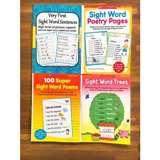 Combo 4 quyển sight word (tặng file nghe mp3 qua mail)