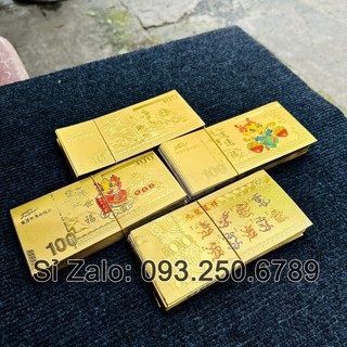 Lá vàng hình con rồng macao 100 lì xì tết may mắn