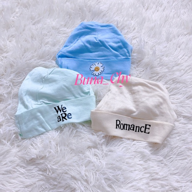 SET 3 chiếc Mũ Sơ Sinh Vải Thun Lạnh Cho Bé