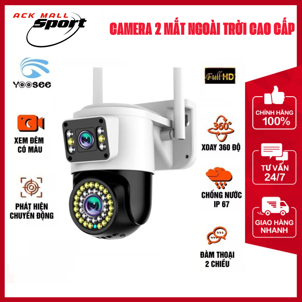 Camera YooSee 2 mắt - chuẩn 4.0mpx siêu nét – Chính Hãng ACK