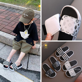 Dép cho bé trai, bé gái, Dép lê quai ngang trẻ em đế dày êm chống trơn trượt size 26-43 DB107 Lipokids