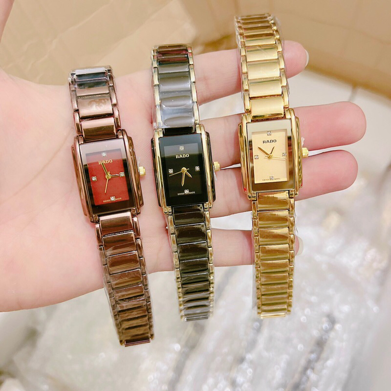 💐💐Đồng hồ Nữ mặt vuông nữ về 3 màu đẹp,thương hiệu RaD.O, size 22mm, chống nước chống xước
