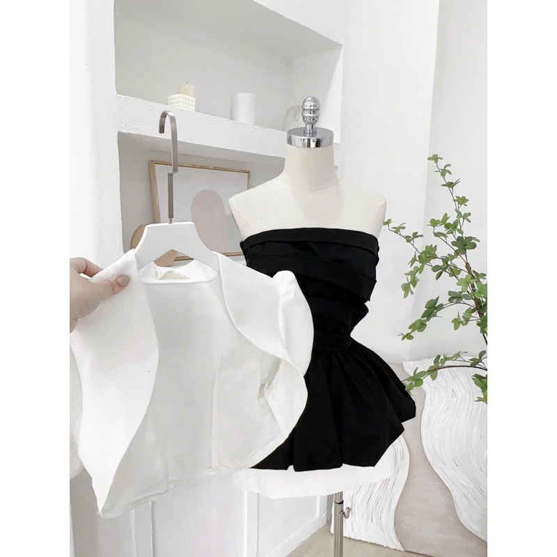 Set Áo Ống Cup Kèm Khoác Choàng + Chân Váy