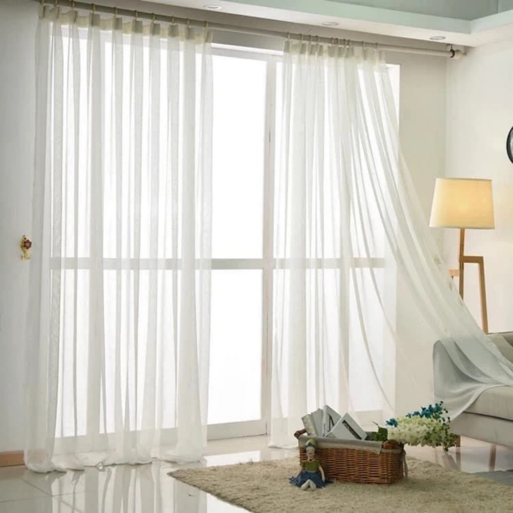 Rèm Voan Trắng Spa, Rèm Ngăn Giường Spa, Rèm Voan Lụa Trắng Xinh Cao Cấp decor phòng