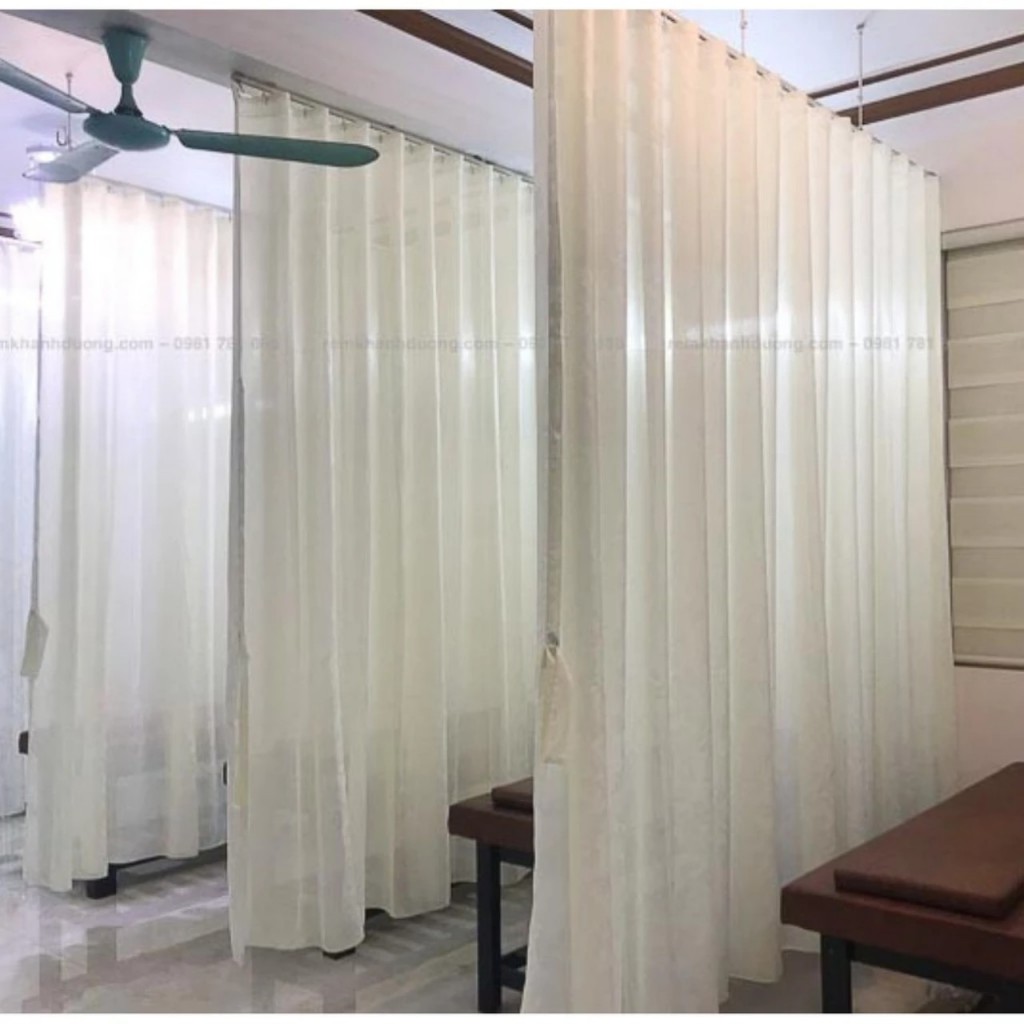 Rèm Voan Trắng Spa, Rèm Ngăn Giường Spa, Rèm Voan Lụa Trắng Xinh Cao Cấp decor phòng
