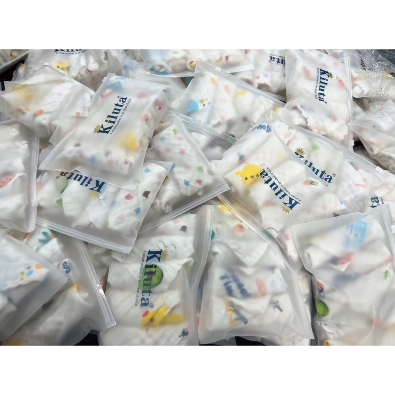 Khăn yếm xô tam giác organic cao cấp/ khăn 2 cúc bấm