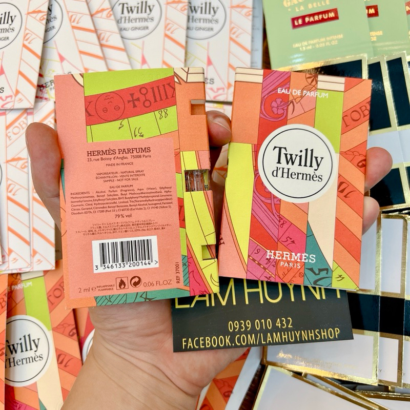 Vial Nước hoa Nữ TWILLY D'HERMES EDP - TUTTI - EAU GINGER 2ml