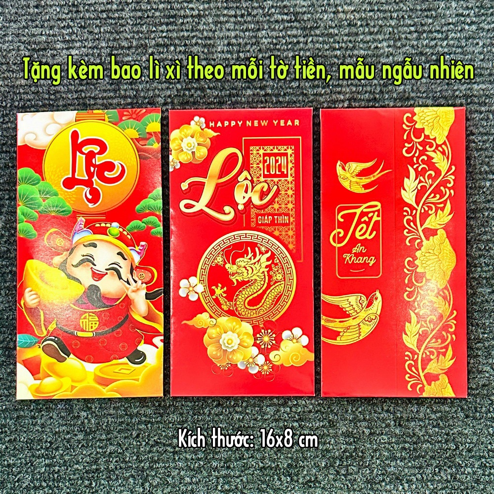 Tiền Lưu Niệm Con Rồng Macao 100 Patacas - Lì Xì May Mắn Mừng Tết 2024 - tặng bao lì xì