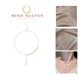 Dây chuyền vòng cổ nguyệt quế 14k có kèm hộp