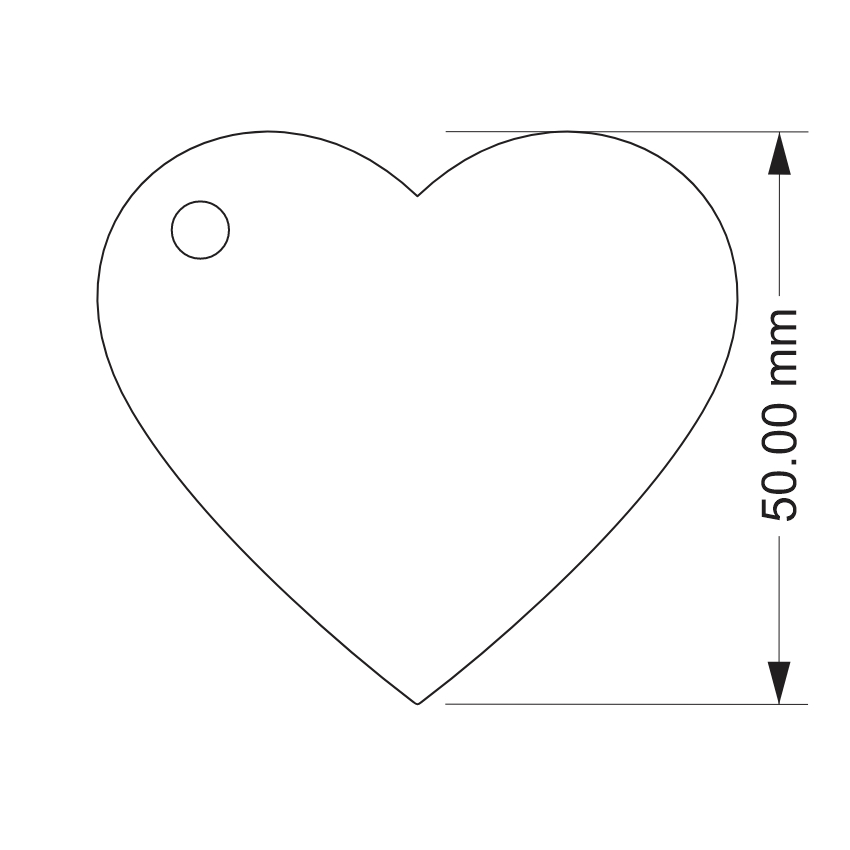 Set 50 Miếng Gỗ Hình Trái Tim Mặt Trống Chưa Hoàn Thành Có Lỗ Mặt Dây Chuyền Để Trang Trí, Tô Màu Decor