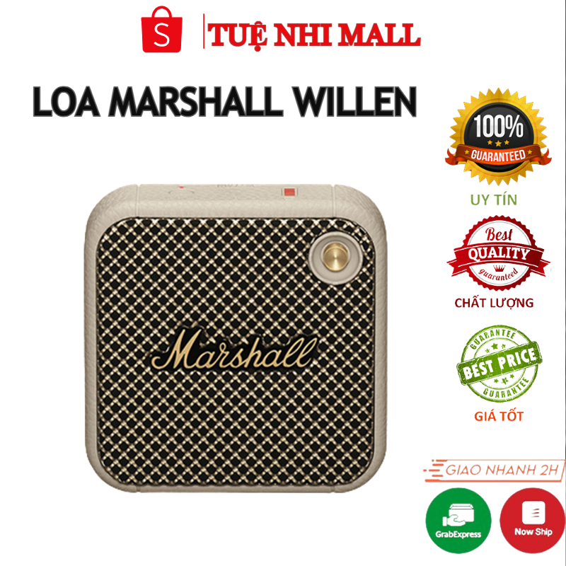 Loa Bluetooth Marshall Willen Không Dây Bass Mạnh Cho Điện Thoại Máy Tính Laptop PC Bass Treble Rõ Ràng
