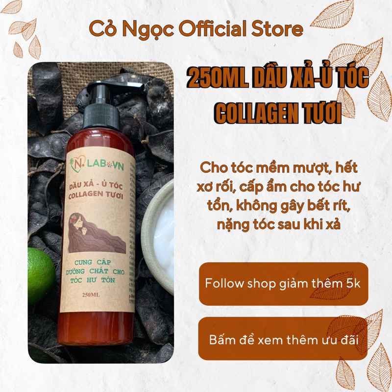 250ML DẦU XẢ CHIẾT XUẤT COLLAGEN TƯƠI, MỀM MƯỢT, CẤP ẨM CHO TÓC