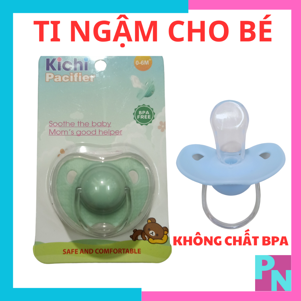 Ti ngậm cho bé ti giả Kichilachi không chất BPA an toàn vệ sinh cho bé