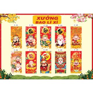 500 bao lì xì đỏ hàng độc giáp thìn 2024, bao lì xì tết