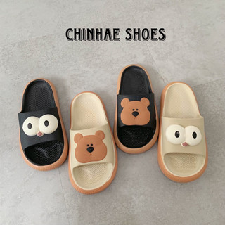 Dép quai ngang bánh mì hình gấu bear dễ thương phong cách trẻ trung Ulzzang cho nữ chống thấm nước