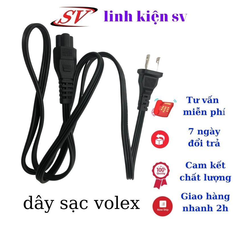 Dây nguồn laptop 3 chấu volex chuyên dùng cho sạc laptop