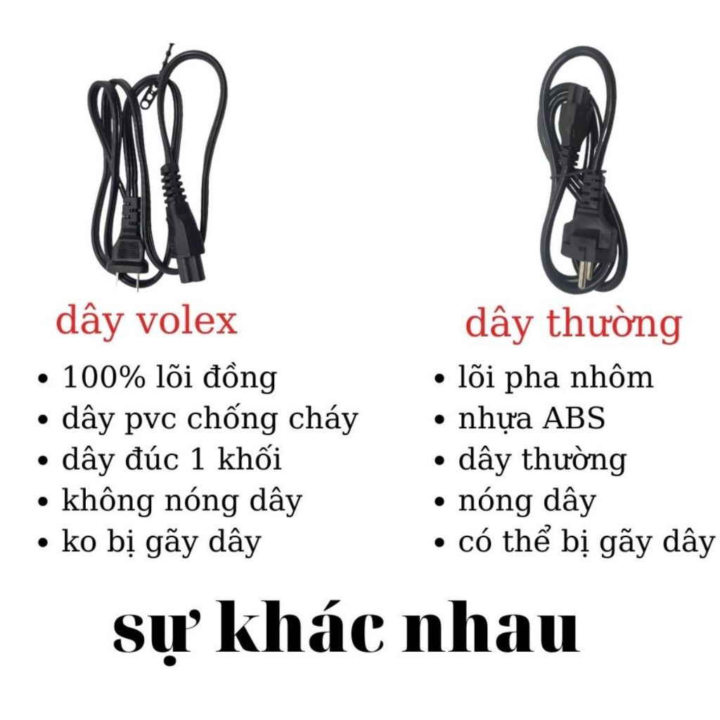 Dây nguồn laptop 3 chấu volex chuyên dùng cho sạc laptop