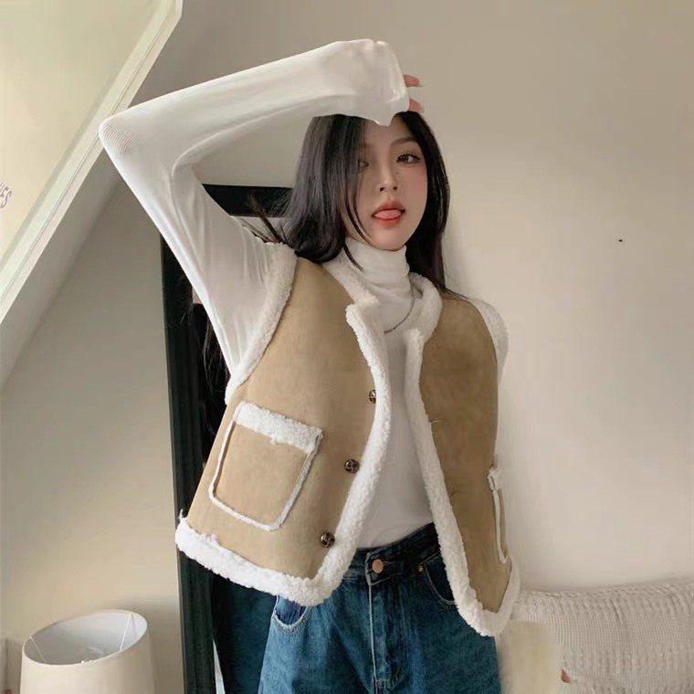 Áo khoác gile nữ lót lông siêu ấm hàng cao cấp loại 1 TRẺ TRUNG NĂNG ĐỘNG phong cách ullzang Hàn Quốc mới 2023 HAVII