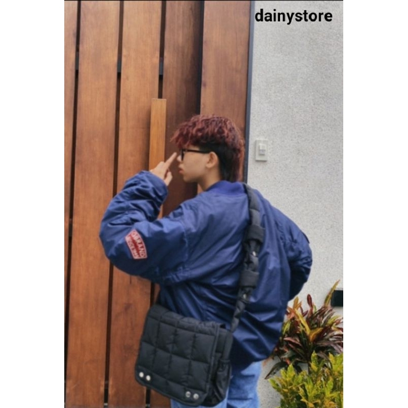 Túi đeo chéo chần bông nam nữ đi học, đi chơi, đi làm dainystore cao cấp CÚC BẤM TĂNG GIẢM