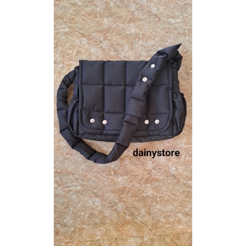 Túi đeo chéo chần bông nam nữ đi học, đi chơi, đi làm dainystore cao cấp CÚC BẤM TĂNG GIẢM