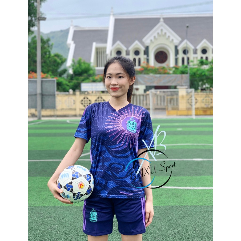 ÁO BÓNG ĐÁ TUYỂN ARGENTINA TÍM BẢN MỚI 2024 - BỘ QUẦN ÁO BÓNG ĐÁ TUYỂN ARGENTINA TÍM MẪU THẬT