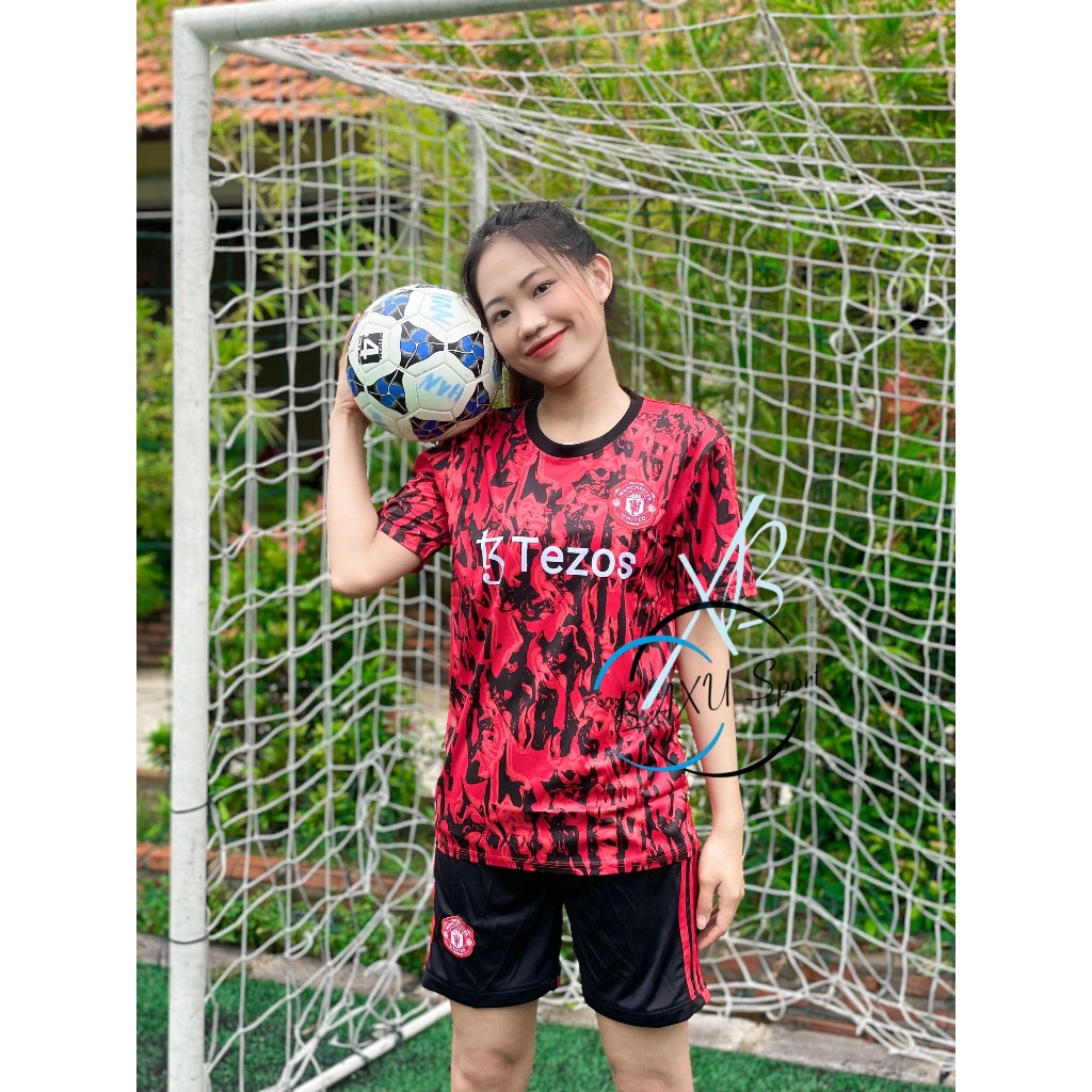 "SALE TẾT " ÁO BÓNG ĐÁ CLB MANU ĐỎ TRAINING 2024 - BỘ QUẦN ÁO BÓNG ĐÁ MU ĐỎ TRAINING 2024 MẪU THẬT