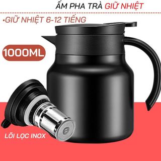 Bình trà giữ nhiệt có lõi lọc trà, chất liệu inox 316 cao cấp dung tích 1000ml giữ nóng 12h