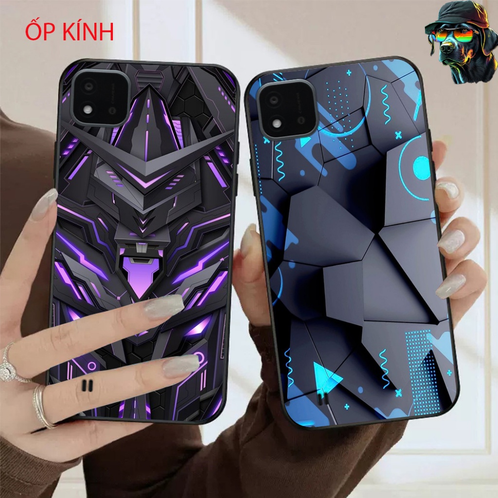 Ốp điện thoại mặt kính oppo realme c20 / realme c11 2021 / c21y in hình công nghệ phong cách nam