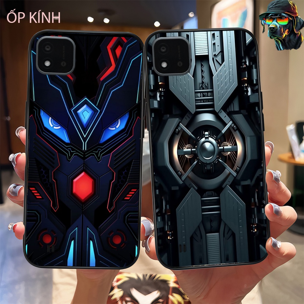 Ốp điện thoại mặt kính oppo realme c20 / realme c11 2021 / c21y in hình công nghệ phong cách nam