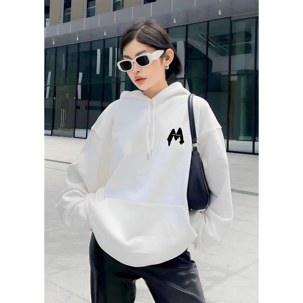 Áo HOODIE chữ M BlackUniverse chất nỉ bông cao cấp không xù lông